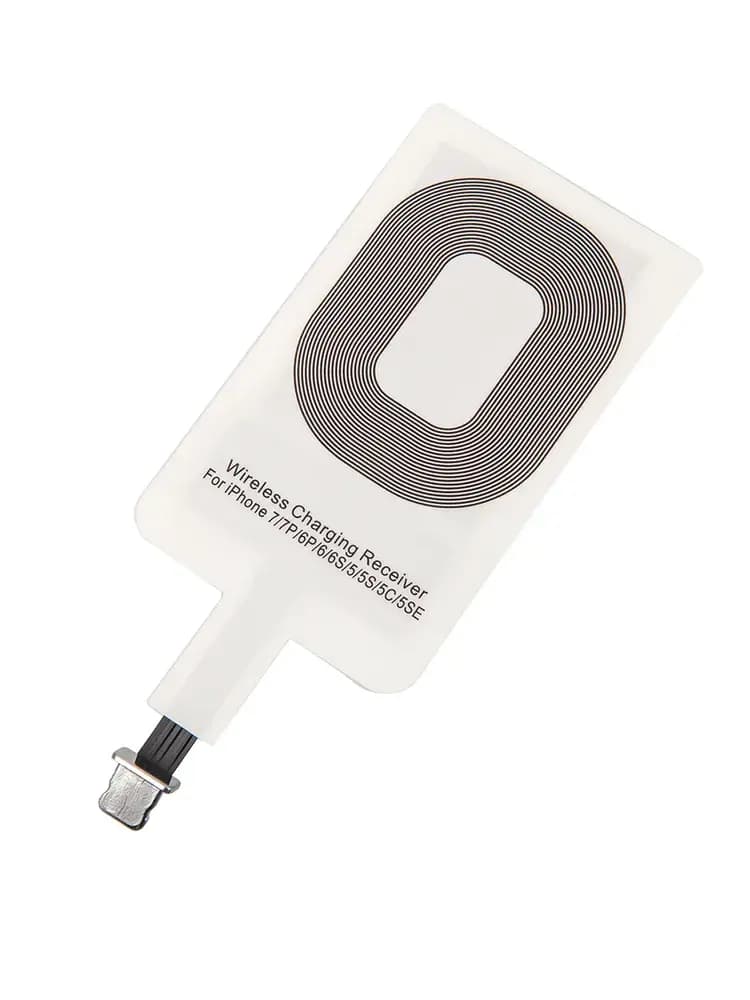 Адаптер беспроводной Qi - приёмник с разъемом Apple lightning (white) 
