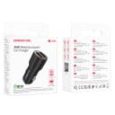 Адаптер автомобильный - Borofone BZ19B Wisdom 36W QC3.0 (2xUSB) (black)  — фото 1
