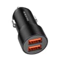 Адаптер автомобильный - Borofone BZ19B Wisdom 36W QC3.0 (2xUSB) (black)  — фото 2