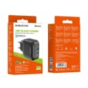Адаптер сетевой - Borofone BA46A Premium 18W PD+QC3.0 (USB/Type-C) (black)  — фото 1