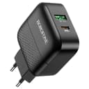 Адаптер сетевой - Borofone BA46A Premium 18W PD+QC3.0 (USB/Type-C) (black)  — фото 2