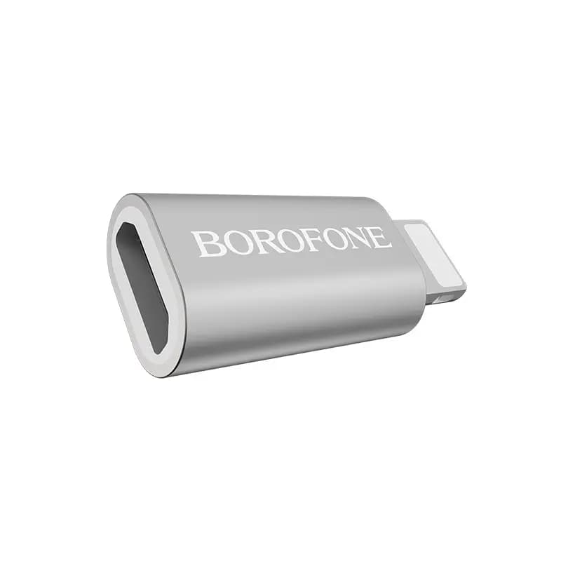 Адаптер Apple lightning - Micro-USB - Borofone BV5 (silver) — фото 2