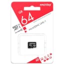 Флэш-накопитель MicroSD 64Gb без адаптера - Smartbuy (class 10) (black)  — фото 1