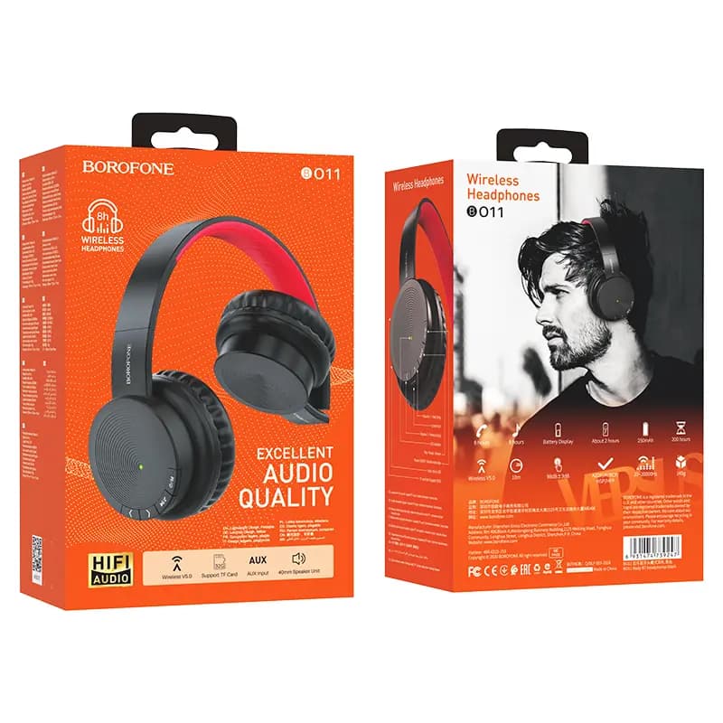 Наушники беспроводные полноразмерные - Borofone BO11 Maily (black)
