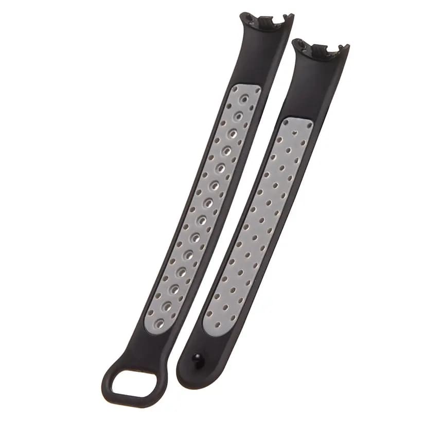 Ремешок на кнопке - WB07 Sport Band N для Xiaomi Smart Band 8/Smart Band 9 (black/grey) 