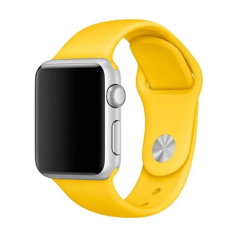 Ремешок на кнопке - Sport Band для Apple Watch 42/44/45/46/49 мм (L) (yellow)  — фото 2