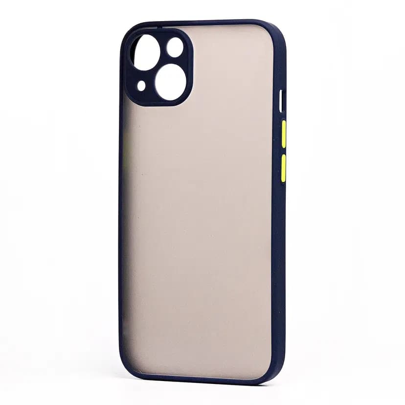 Чехол-накладка - PC041 для Apple iPhone 14 (dark blue/black) 