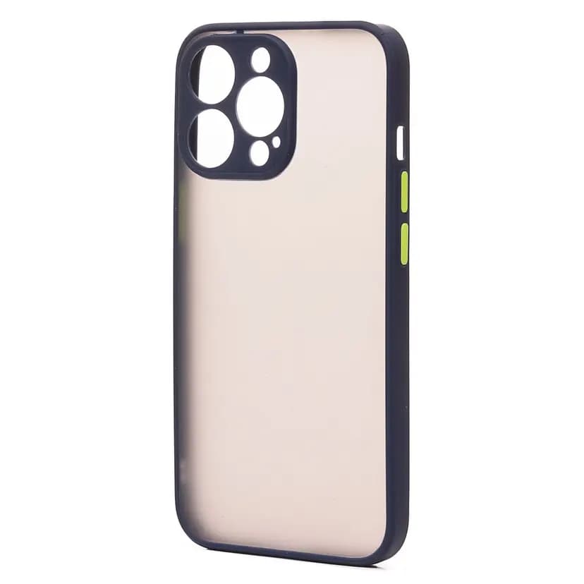 Чехол-накладка - PC041 для Apple iPhone 14 Pro Max (dark blue/black) 