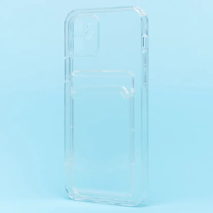 Чехол-накладка с картхолдером - SC276 для Apple iPhone 12  (transparent) 