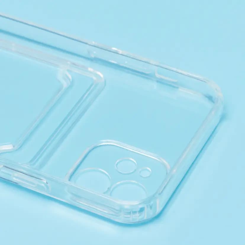Чехол-накладка с картхолдером - SC276 для Apple iPhone 12  (transparent)  — фото 2