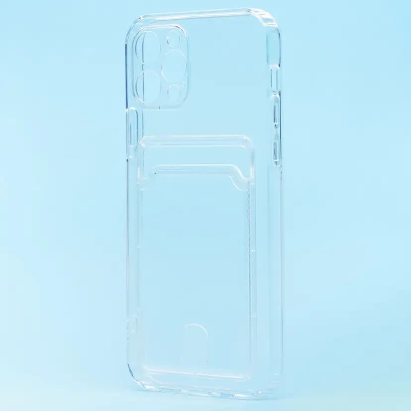 Чехол-накладка с картхолдером - SC276 для Apple iPhone 12 Pro (transparent) 