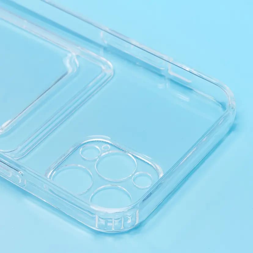 Чехол-накладка с картхолдером - SC276 для Apple iPhone 12 Pro (transparent)  — фото 2