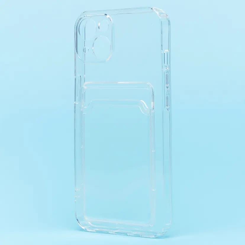 Чехол-накладка с картхолдером - SC276 для Apple iPhone 13 (transparent)