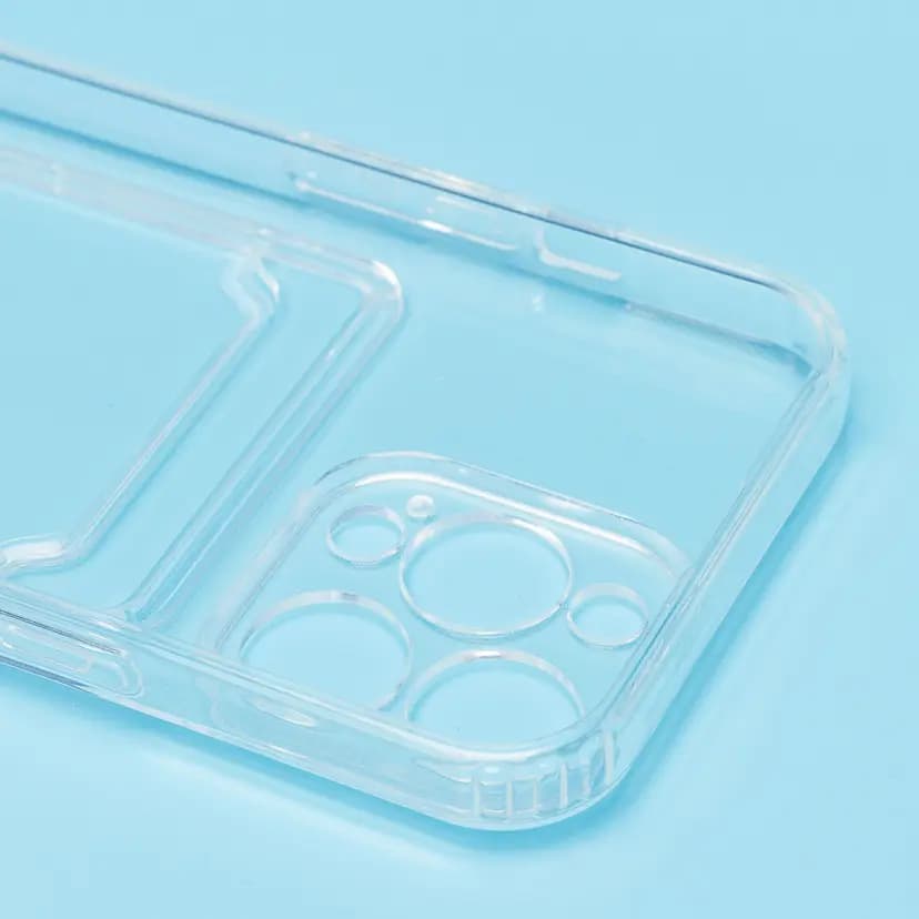 Чехол-накладка с картхолдером - SC276 для Apple iPhone 13 Pro (transparent)  — фото 2