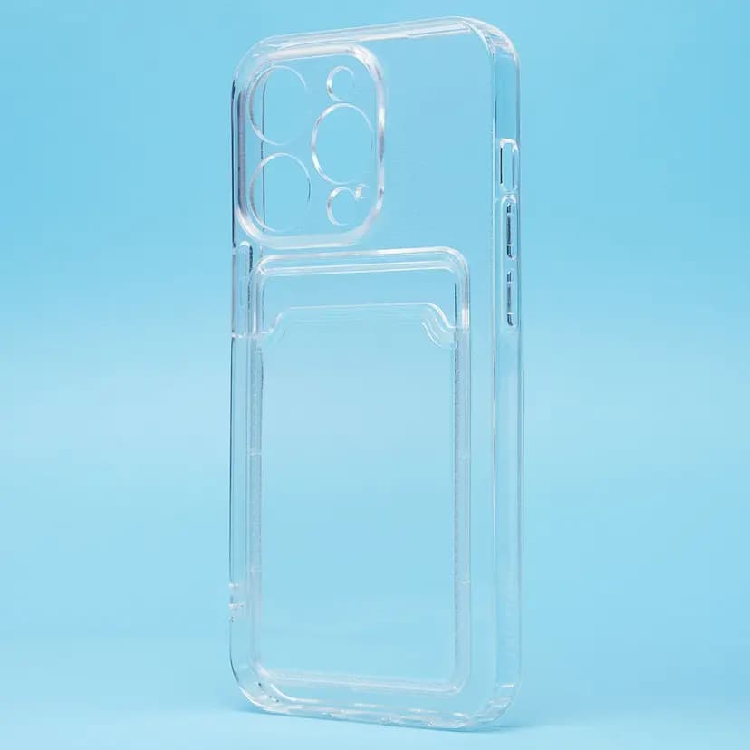 Чехол-накладка с картхолдером - SC276 для Apple iPhone 14 Pro (transparent) 