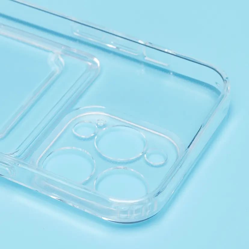 Чехол-накладка с картхолдером - SC276 для Apple iPhone 14 Pro (transparent)  — фото 2