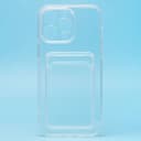 Чехол-накладка с картхолдером - SC276 для Apple iPhone 14 Pro Max (transparent)  — фото 1