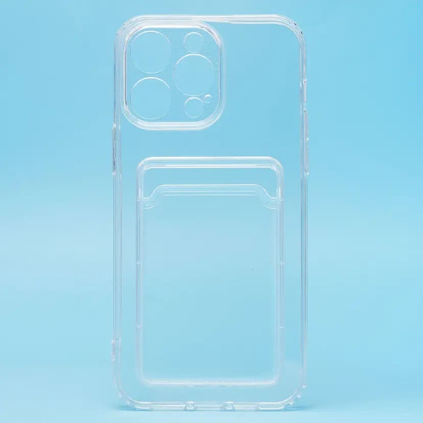 Чехол-накладка с картхолдером - SC276 для Apple iPhone 14 Pro Max (transparent) 