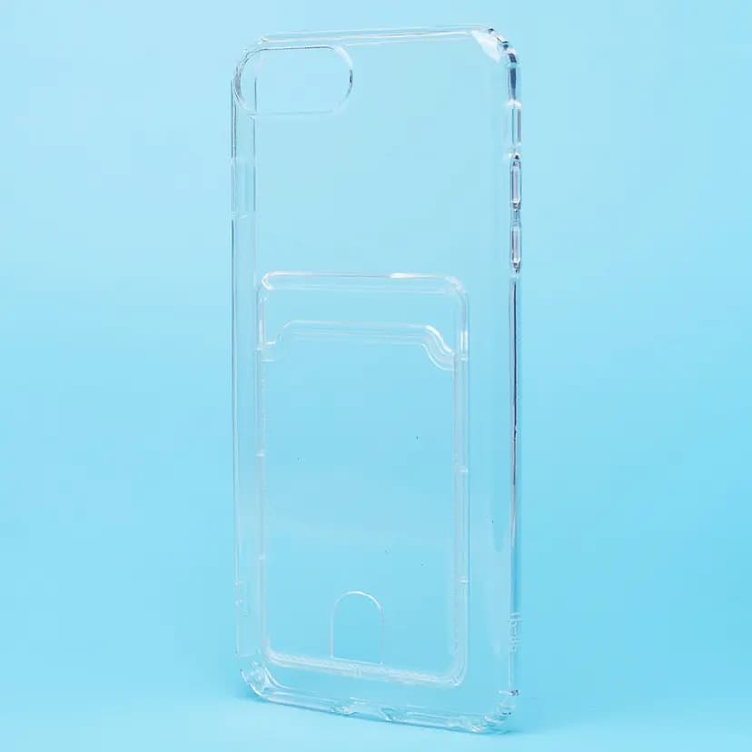 Чехол-накладка с картхолдером - SC276 для Apple iPhone 7 Plus/8 Plus (transparent) 