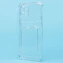 Чехол-накладка с картхолдером - SC278 для Apple iPhone 12 Pro (transparent)  — фото 1