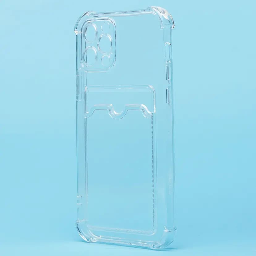 Чехол-накладка с картхолдером - SC278 для Apple iPhone 12 Pro (transparent) 