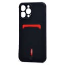 Чехол-накладка с картхолдером - SC304  для Apple iPhone 13 Pro Max (black)  — фото 1