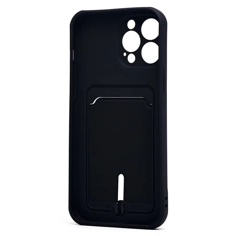 Чехол-накладка с картхолдером - SC304  для Apple iPhone 13 Pro Max (black)  — фото 2