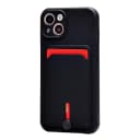 Чехол-накладка с картхолдером - SC304 для Apple iPhone 14 (black)  — фото 1