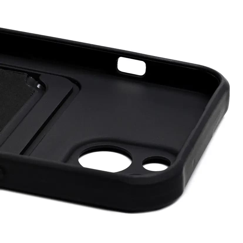 Чехол-накладка с картхолдером - SC304 для Apple iPhone 14 (black)  — фото 2