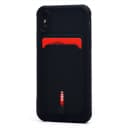 Чехол-накладка с картхолдером - SC304 для Apple iPhone X/XS (black)  — фото 1