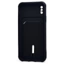 Чехол-накладка с картхолдером - SC304 для Apple iPhone X/XS (black)  — фото 2