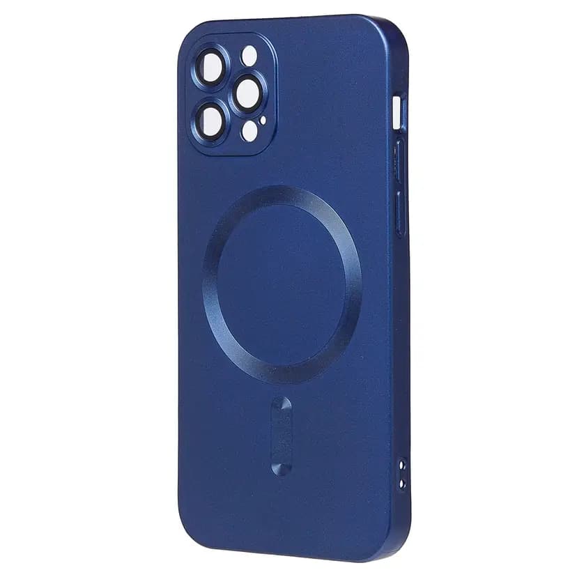Чехол-накладка - SM020 Matte SafeMag для Apple iPhone 12 Pro (dark blue) 