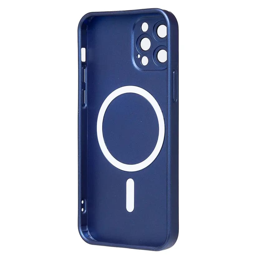 Чехол-накладка - SM020 Matte SafeMag для Apple iPhone 12 Pro (dark blue)  — фото 2
