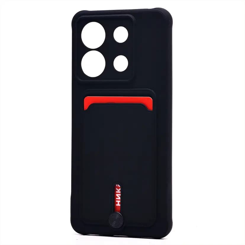 Чехол-накладка с картхолдером - SC304 для Redmi Note 13 Pro 4G (black) 