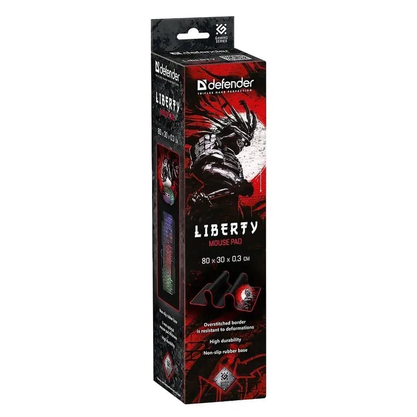 Коврик компьютерный - Defender Liberty (800х300х3 мм) (black/red) 