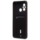 Чехол-накладка с картхолдером - SC304 для Redmi 12C/Poco C55 (black)  — фото 2
