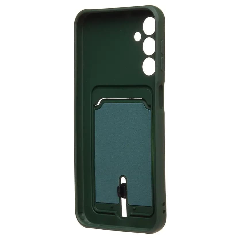 Чехол-накладка с картхолдером - SC304 для Samsung Galaxy A24 4G (dark green)  — фото 2