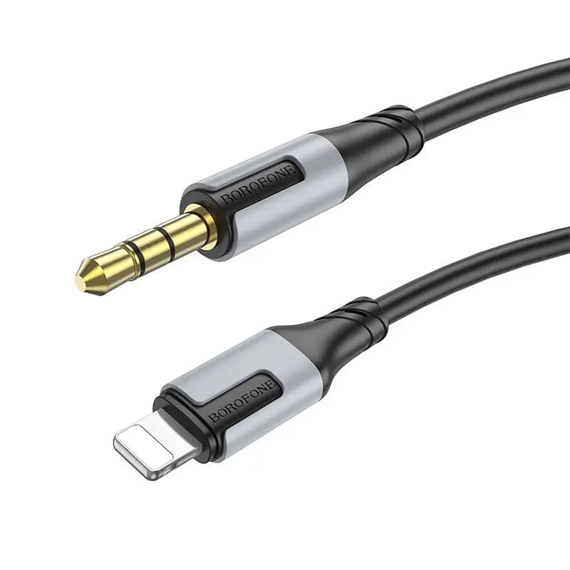 Кабель Apple lightning - 3.5 jack - Borofone BL19 Creator (100 см) (black)  — фото 2