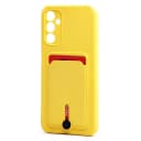 Чехол-накладка с картхолдером - SC304 для Samsung Galaxy A14 4G/5G (yellow)  — фото 1