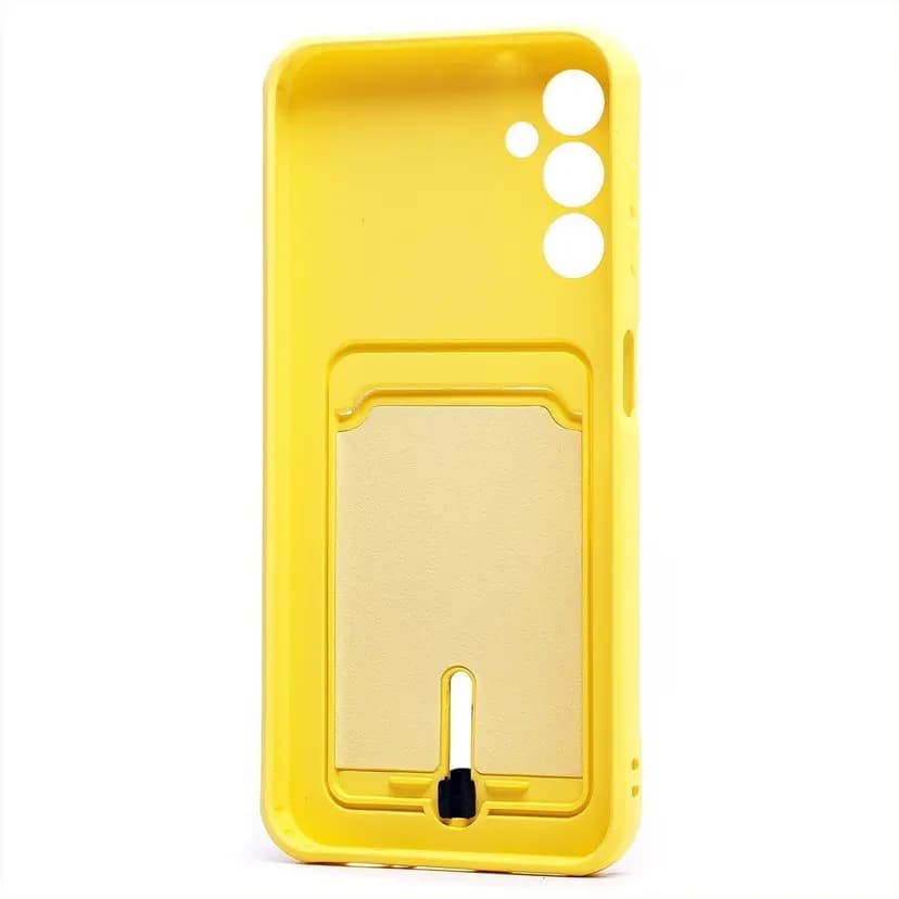 Чехол-накладка с картхолдером - SC304 для Samsung Galaxy A14 4G/5G (yellow)  — фото 2