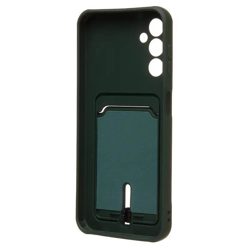 Чехол-накладка с картхолдером - SC304 для Samsung Galaxy A14 4G/5G (dark green)  — фото 2