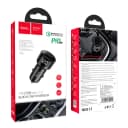 Адаптер автомобильный - Hoco Z42 Light 20W PD+QC3.0 (Type-C/USB) (black)  — фото 1