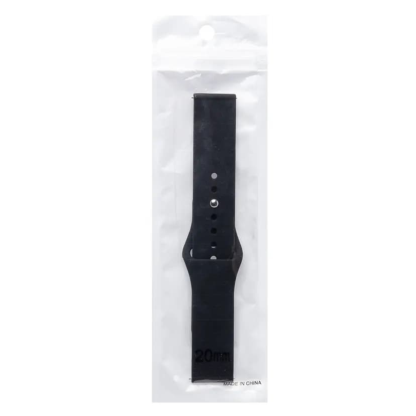 Ремешок на кнопке - WB34 Sport Band универсальный 20 мм (black)