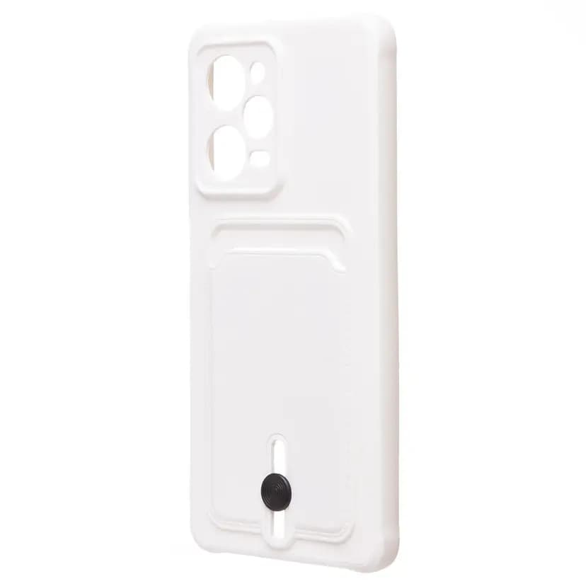 Чехол-накладка с картхолдером - SC304 для Poco X5 Pro (white)