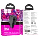 Адаптер сетевой - Hoco CS23A 30W PD+QC3.0 (USB/Type-C) (black)  — фото 1