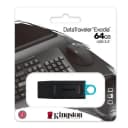Флэш-накопитель USB 64Gb - Kingston DataTraveler Exodia (black/light blue)  — фото 1