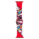 Ремешок на кнопке - Sport Band для Apple Watch 42/44/45/46/49 мм (L) (red/print 014)  — фото 1