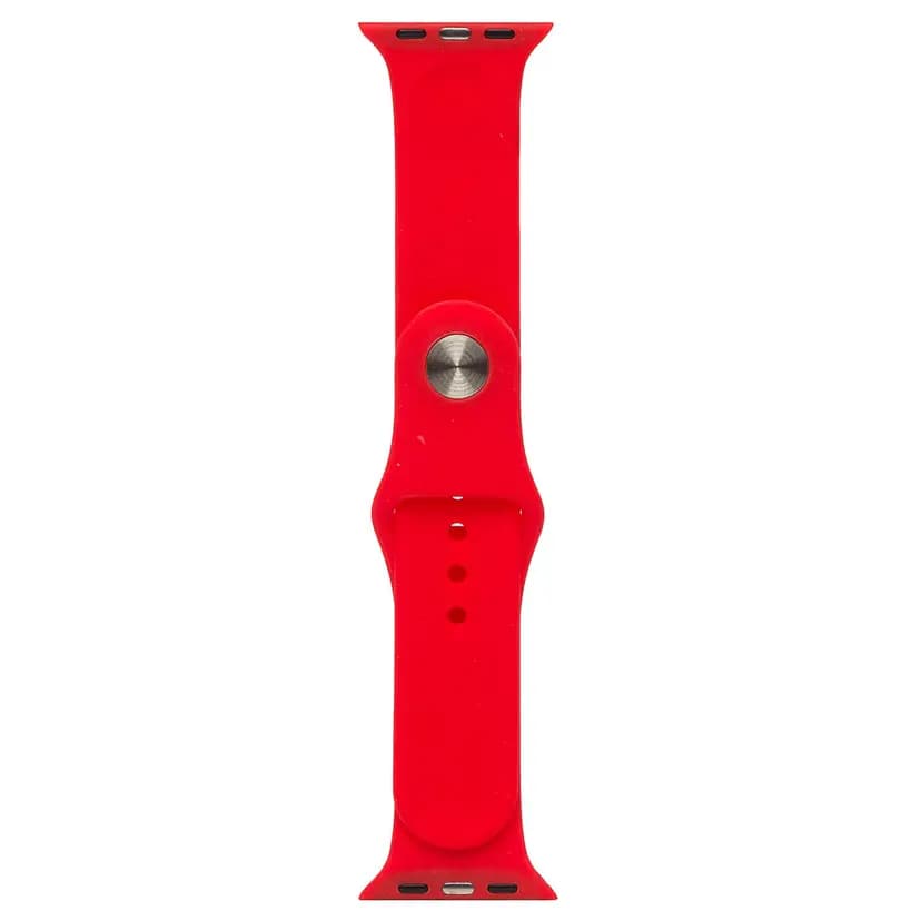 Ремешок на кнопке - Sport Band для Apple Watch 42/44/45/46/49 мм (L) (red/print 014)  — фото 2