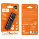 Карт-ридер USB - Hoco HB20 Mindful 2 in 1 (black)  — фото 1