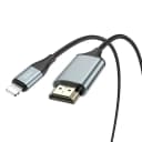 Кабель Apple lightning - HDMI - Hoco UA15 (200 см) (gray)  — фото 2